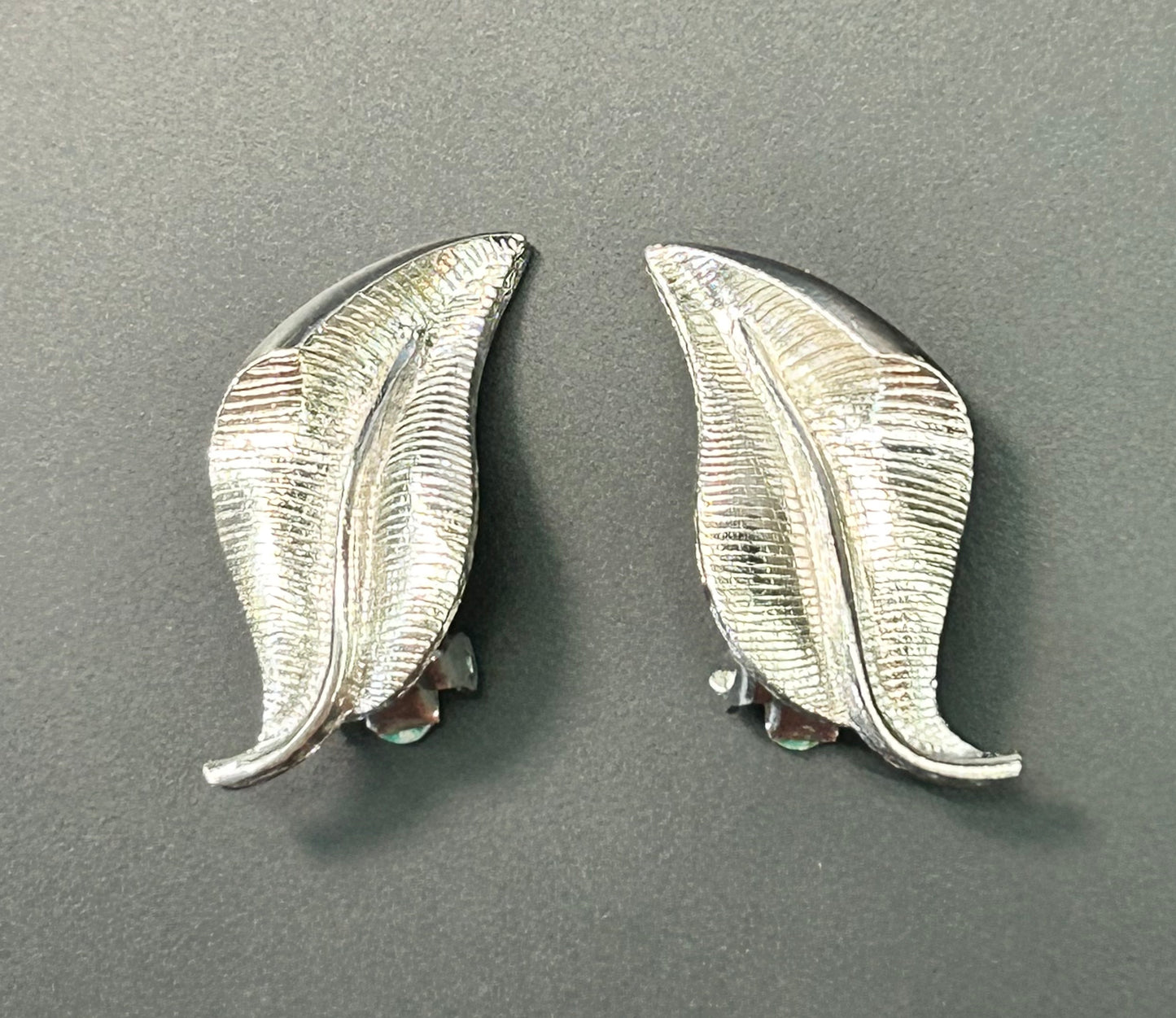 Silver Tone Clip Earrings