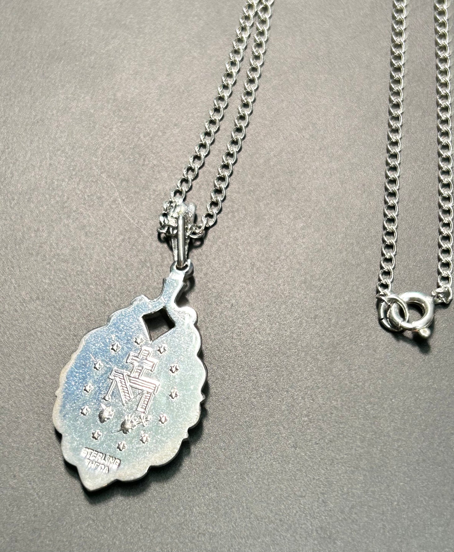 Sterling Silver Our Lady of Guadalupe Necklace