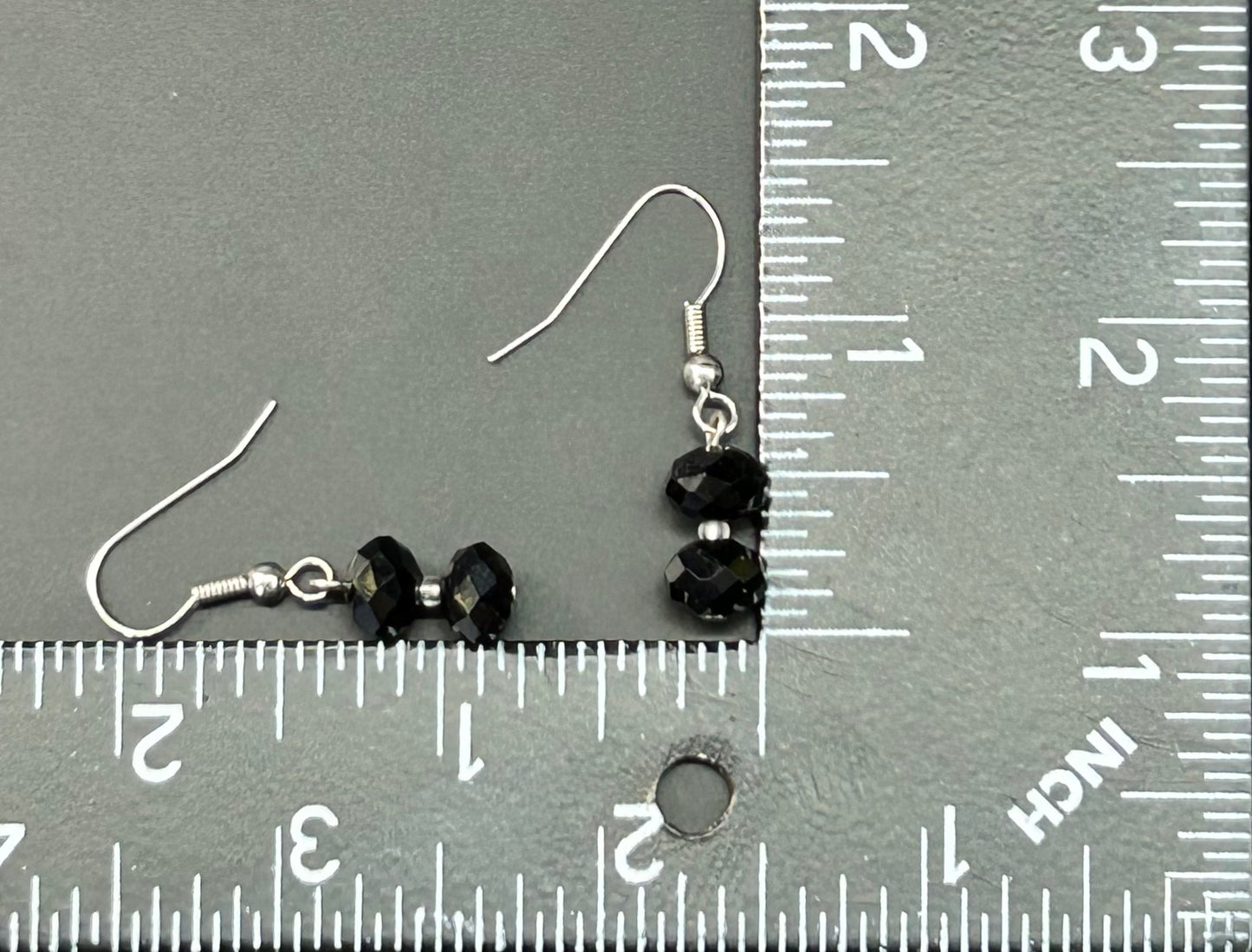 Faceted Glass Dangle Earrings