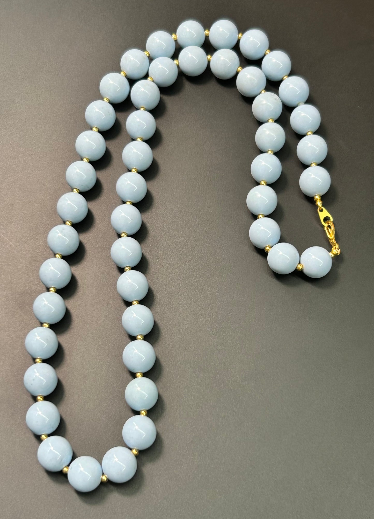 Blue Acrylic Bead Necklace