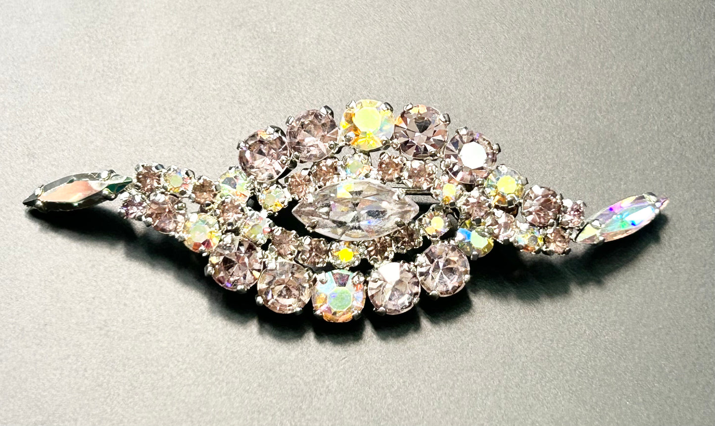 Vintage AB Rhinestone Brooch