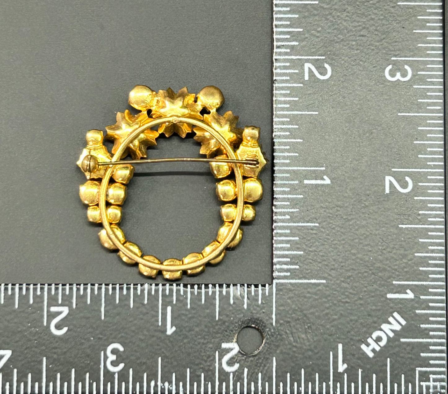 Vintage AB rhinestone brooch