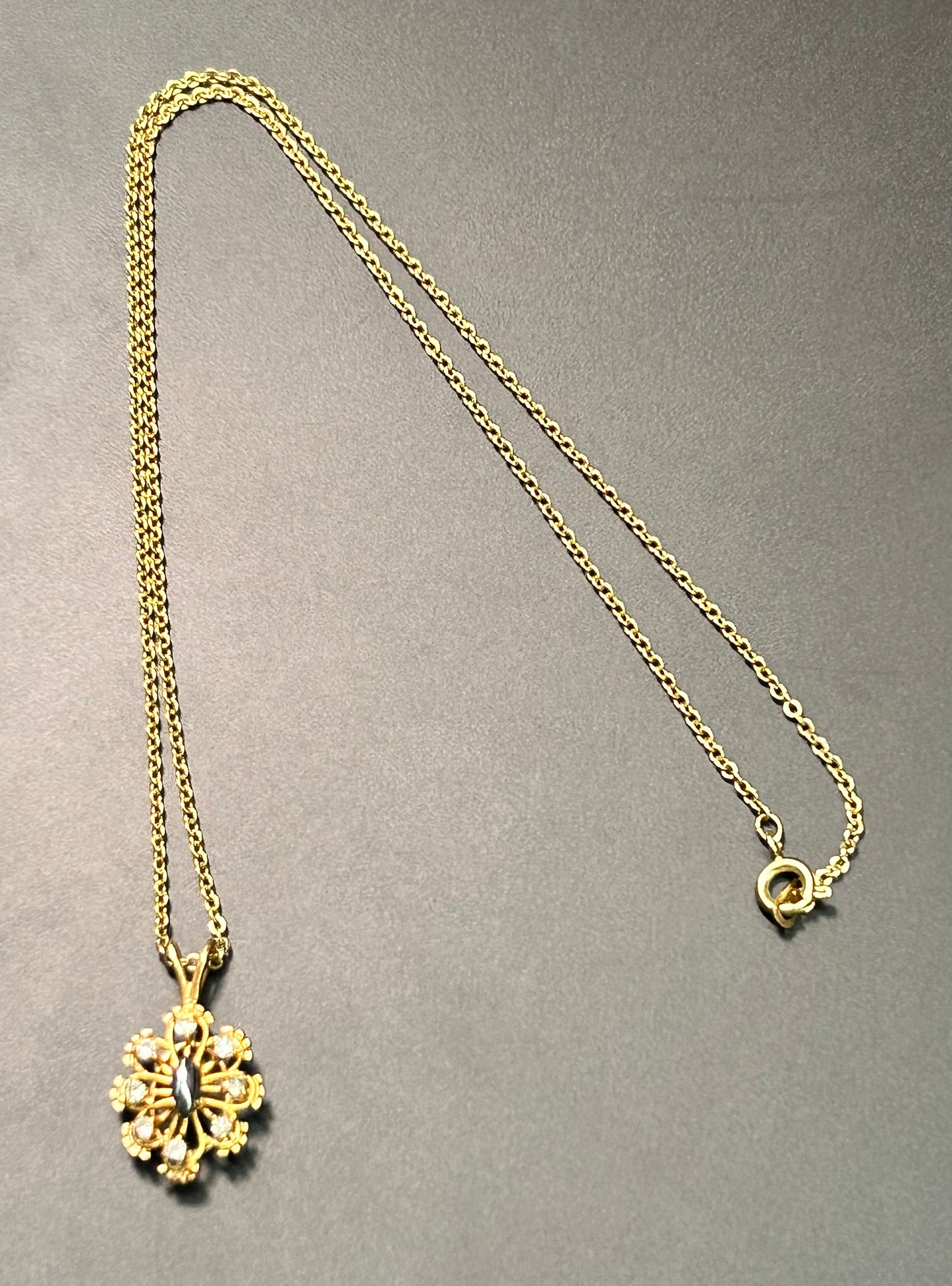 Gold Tone Hematite Necklace