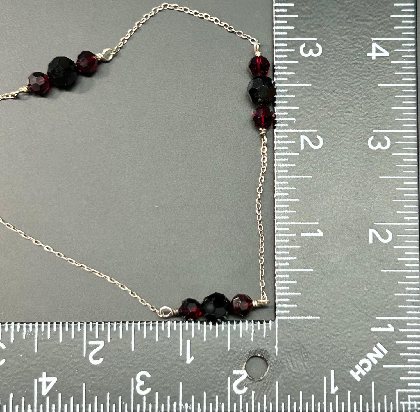 Sterling Silver Faceted Glass Necklace