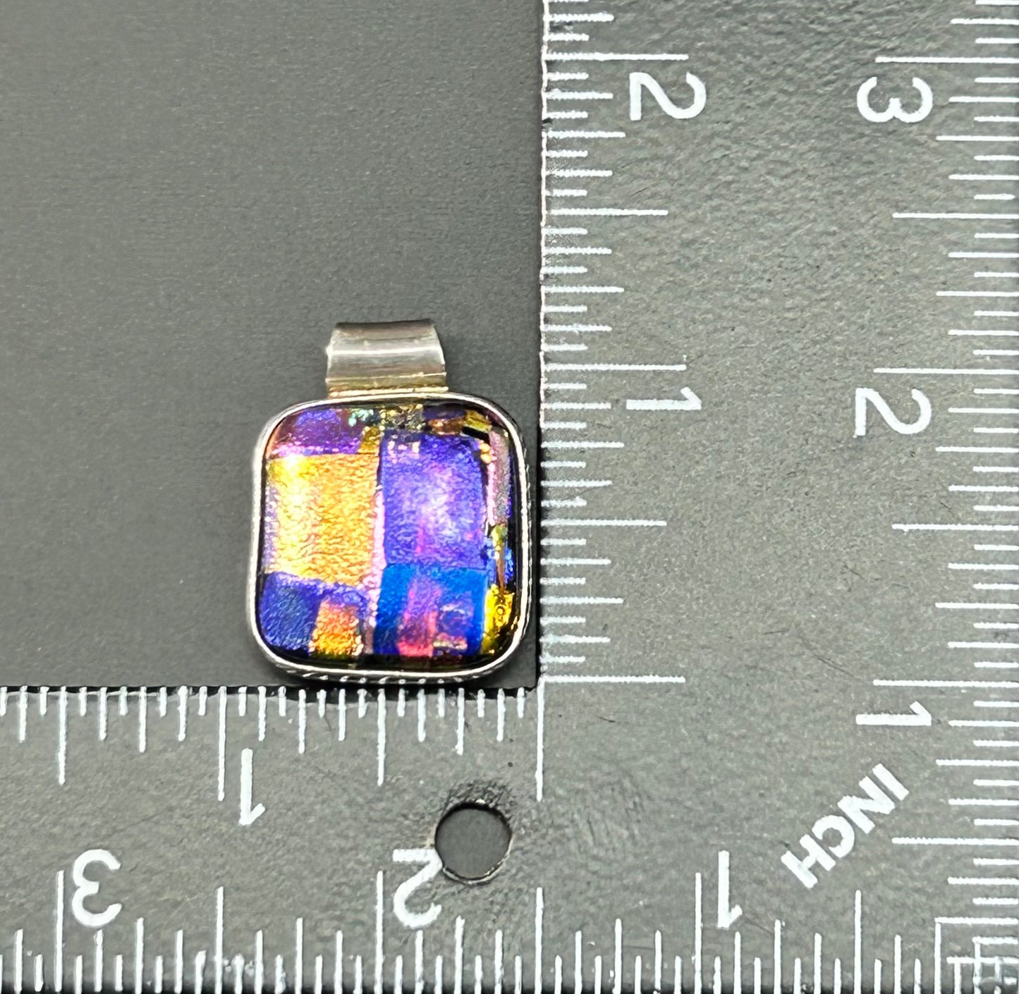 Sterling Silver Foil Glass Pendant