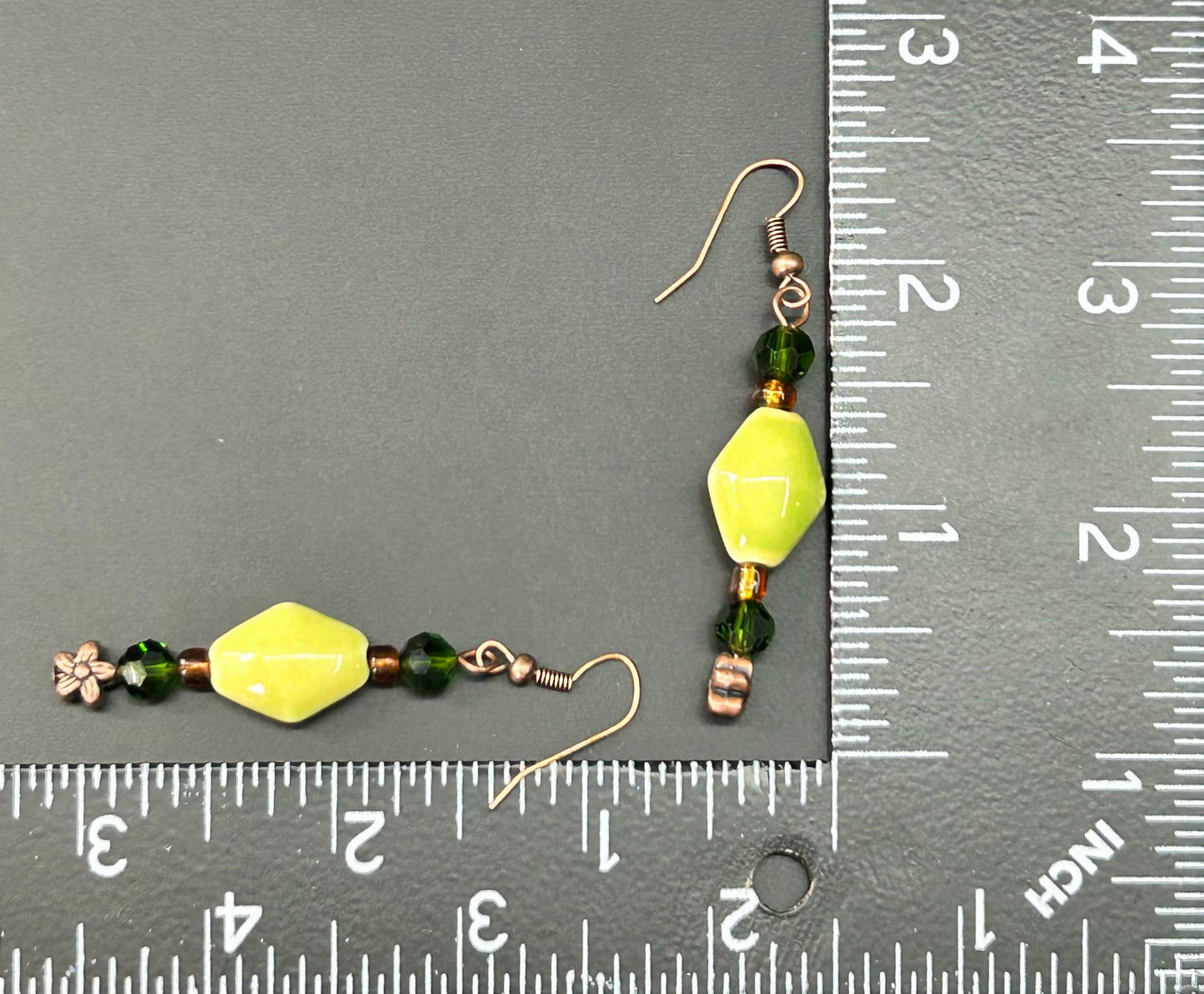 Ceramic & Glass Earrings & Necklace Set