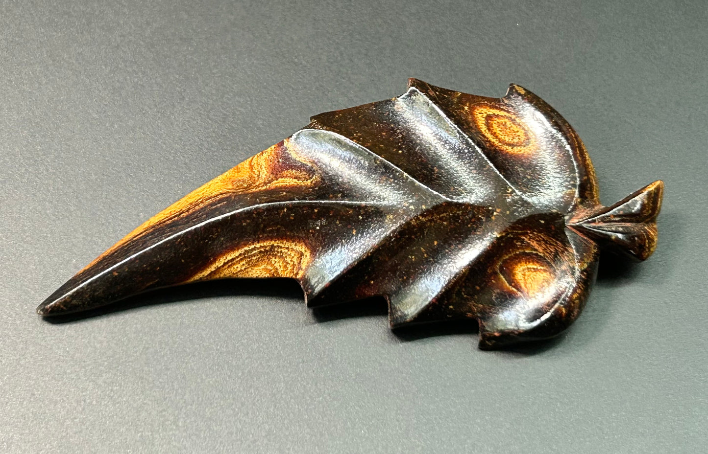 Wood Leaf Brooch