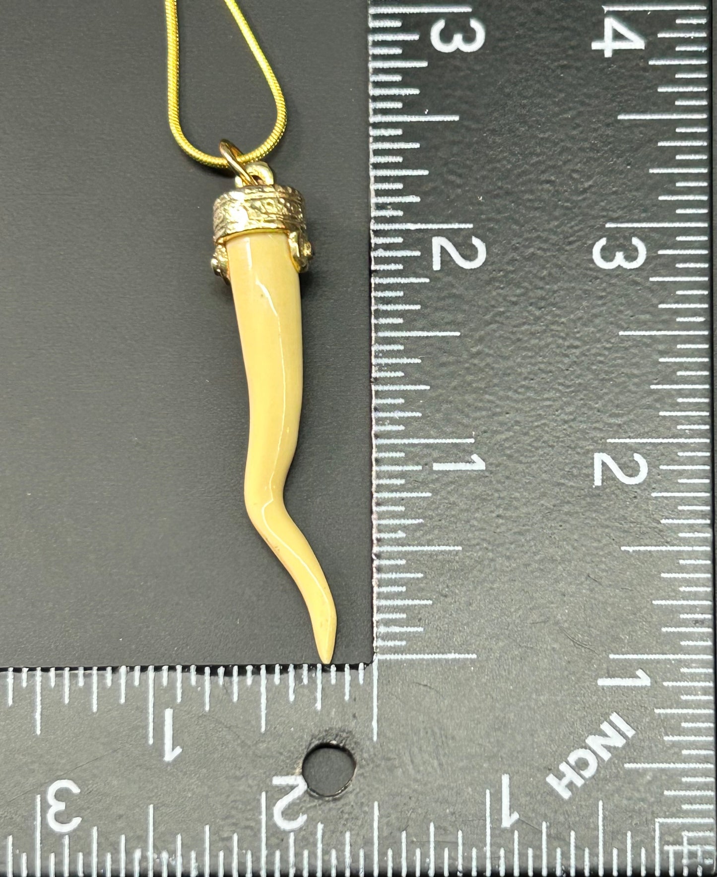 Acrylic Faux Horn Necklace