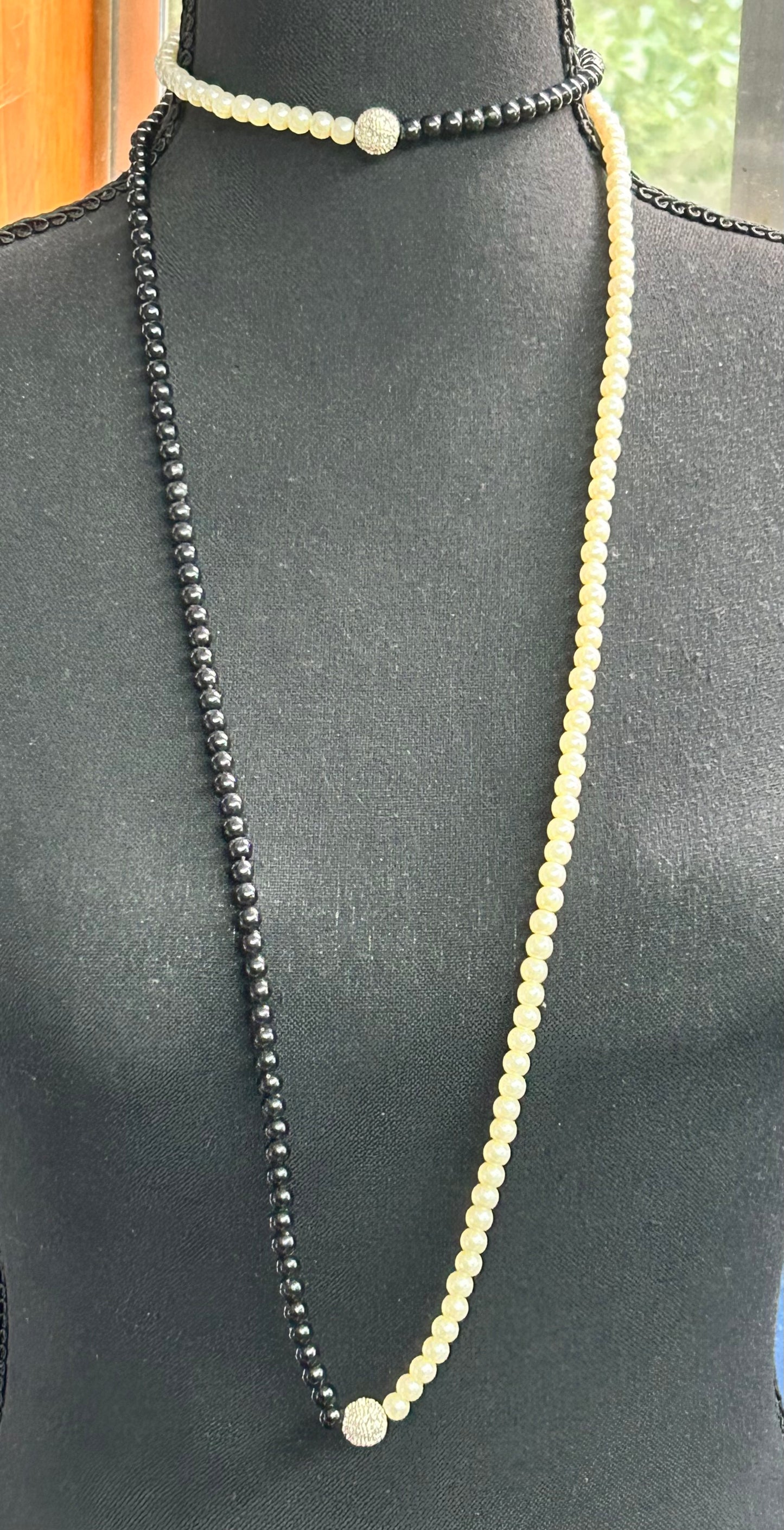 Black & White Bead Necklace