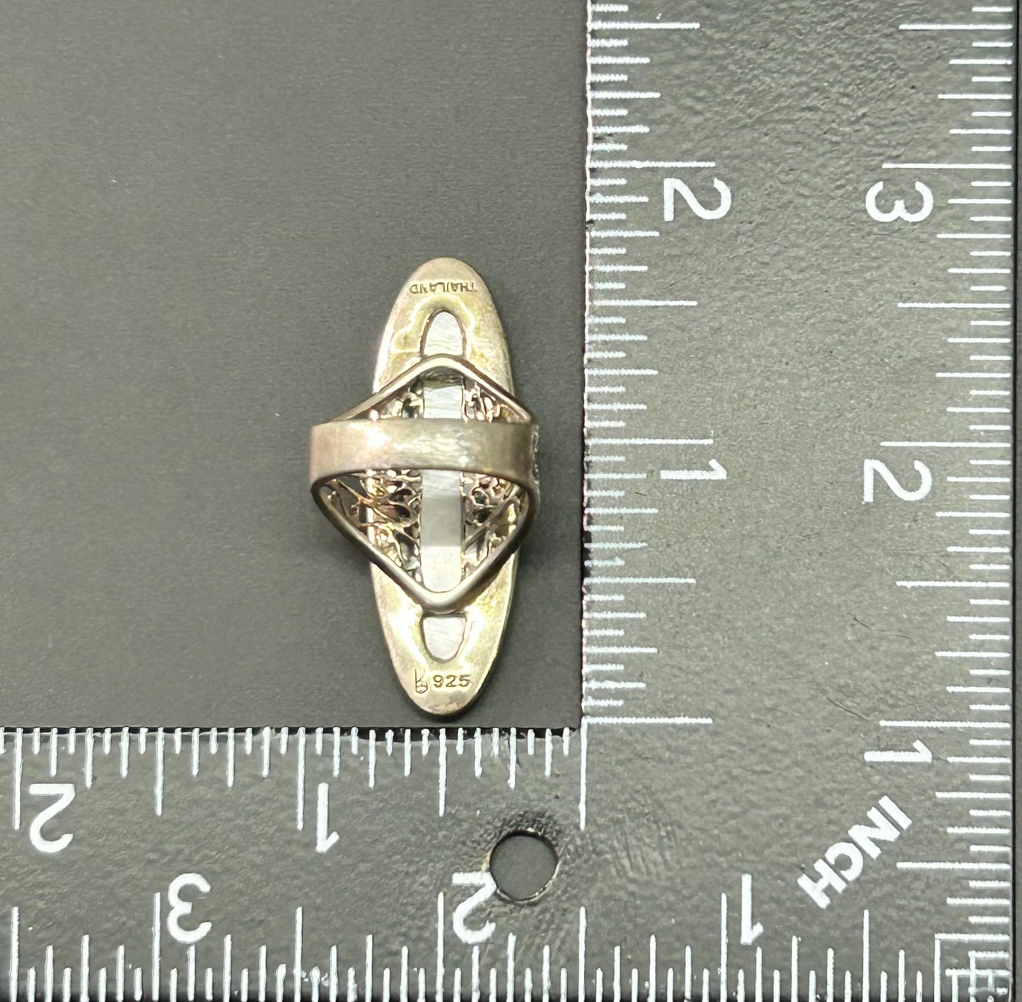 Signed Sterling Silver MOP Ring