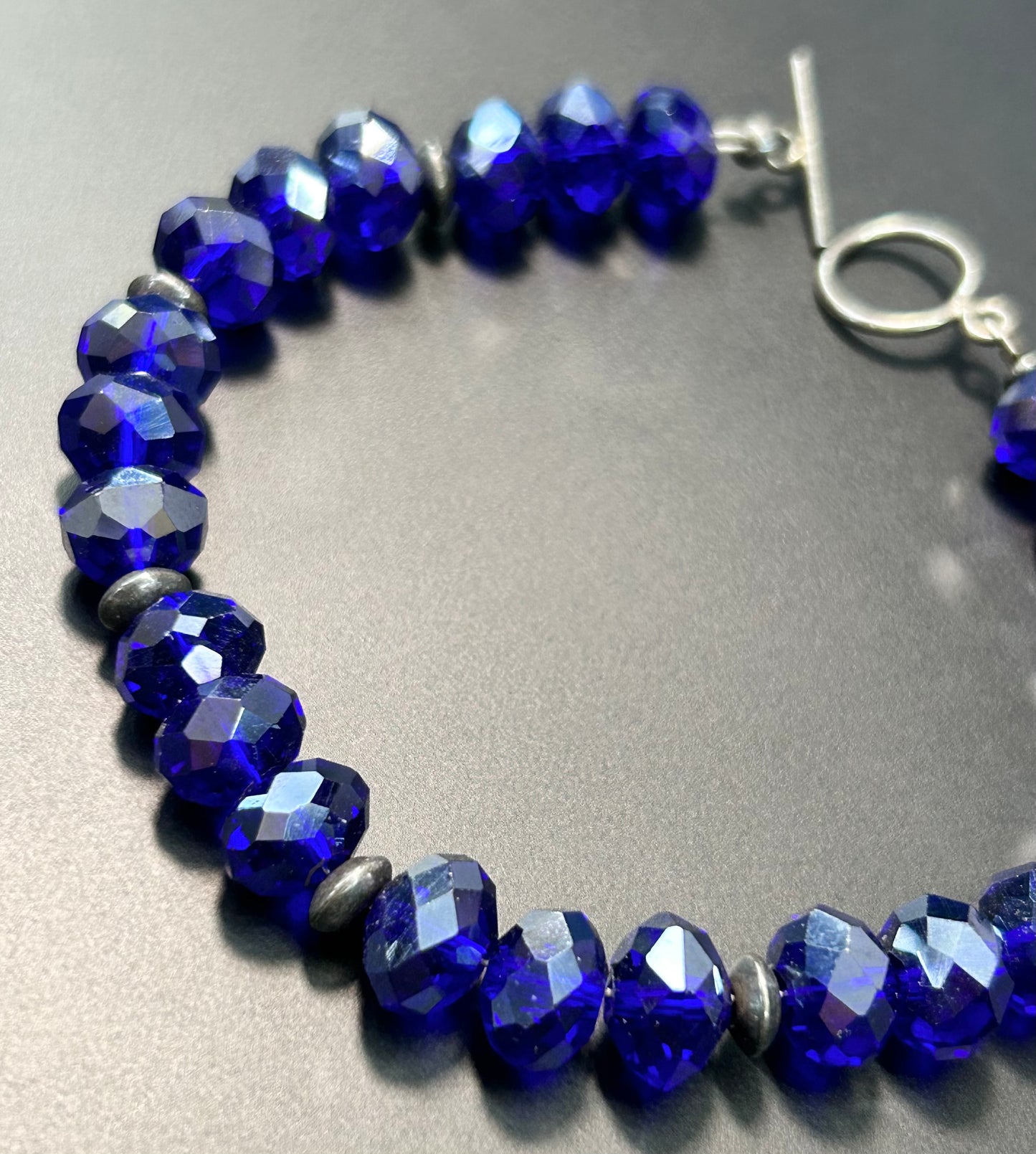 Sterling Silver Glass Bead Bracelet