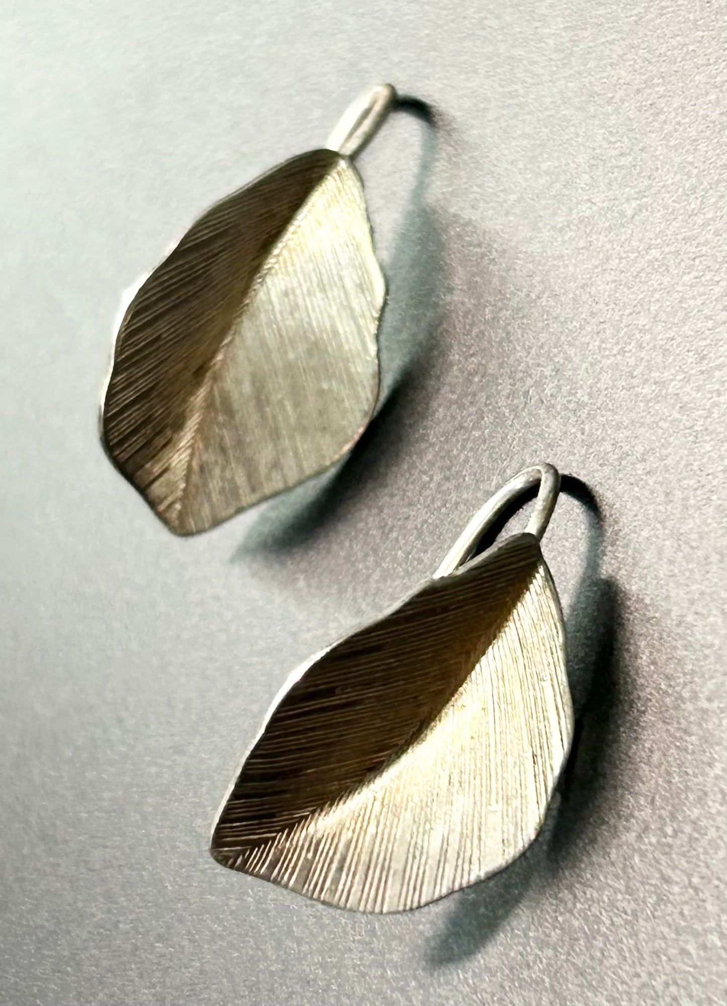 Sterling Silver Leaf Earrings