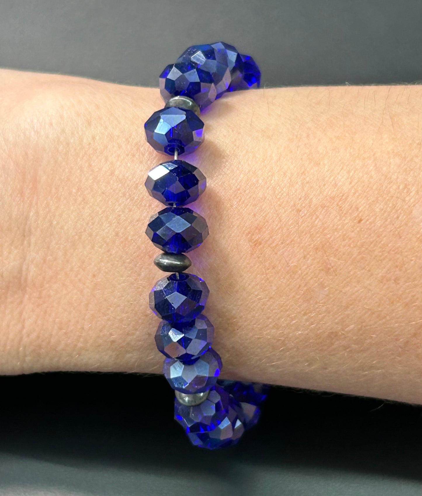 Sterling Silver Glass Bead Bracelet