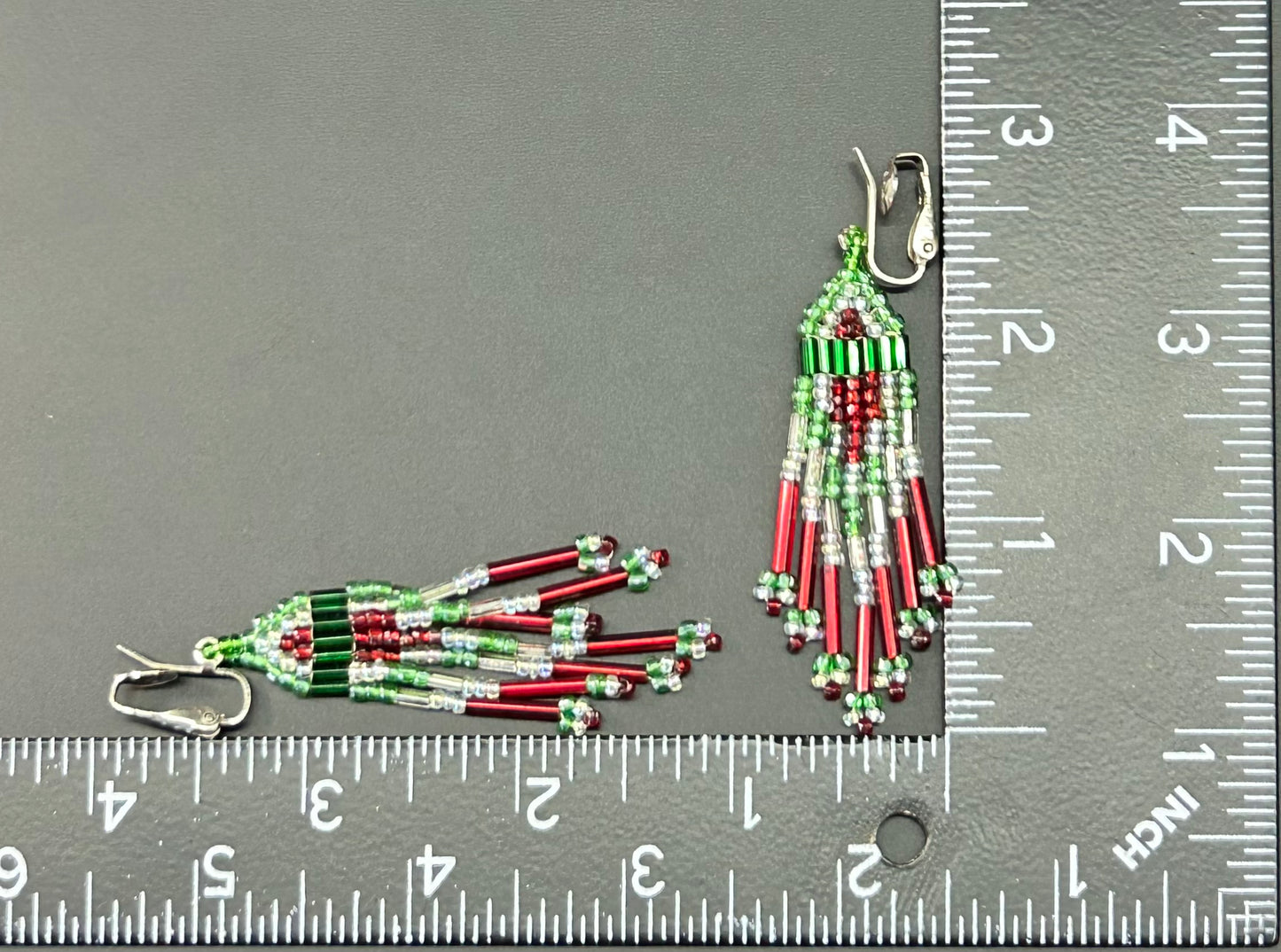 Seed Bead Clip Earrings