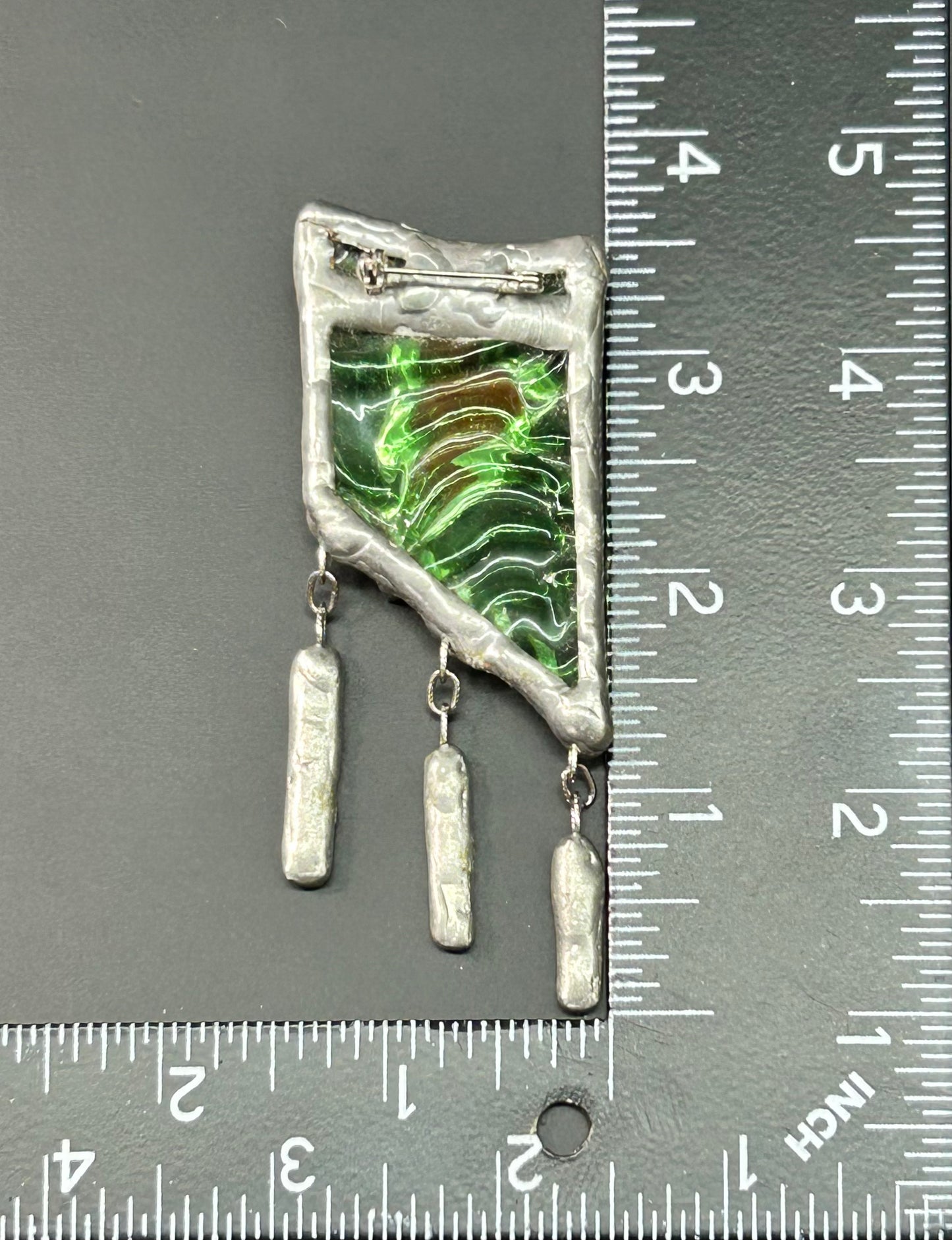 Artisan Stained Glass Brooch