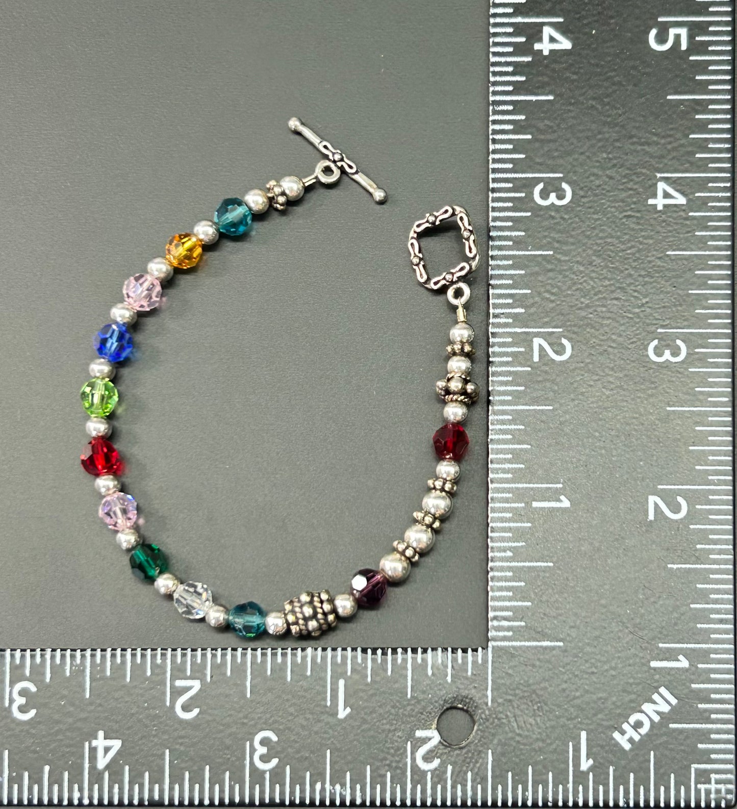 Sterling Silver Glass Bead Bracelet