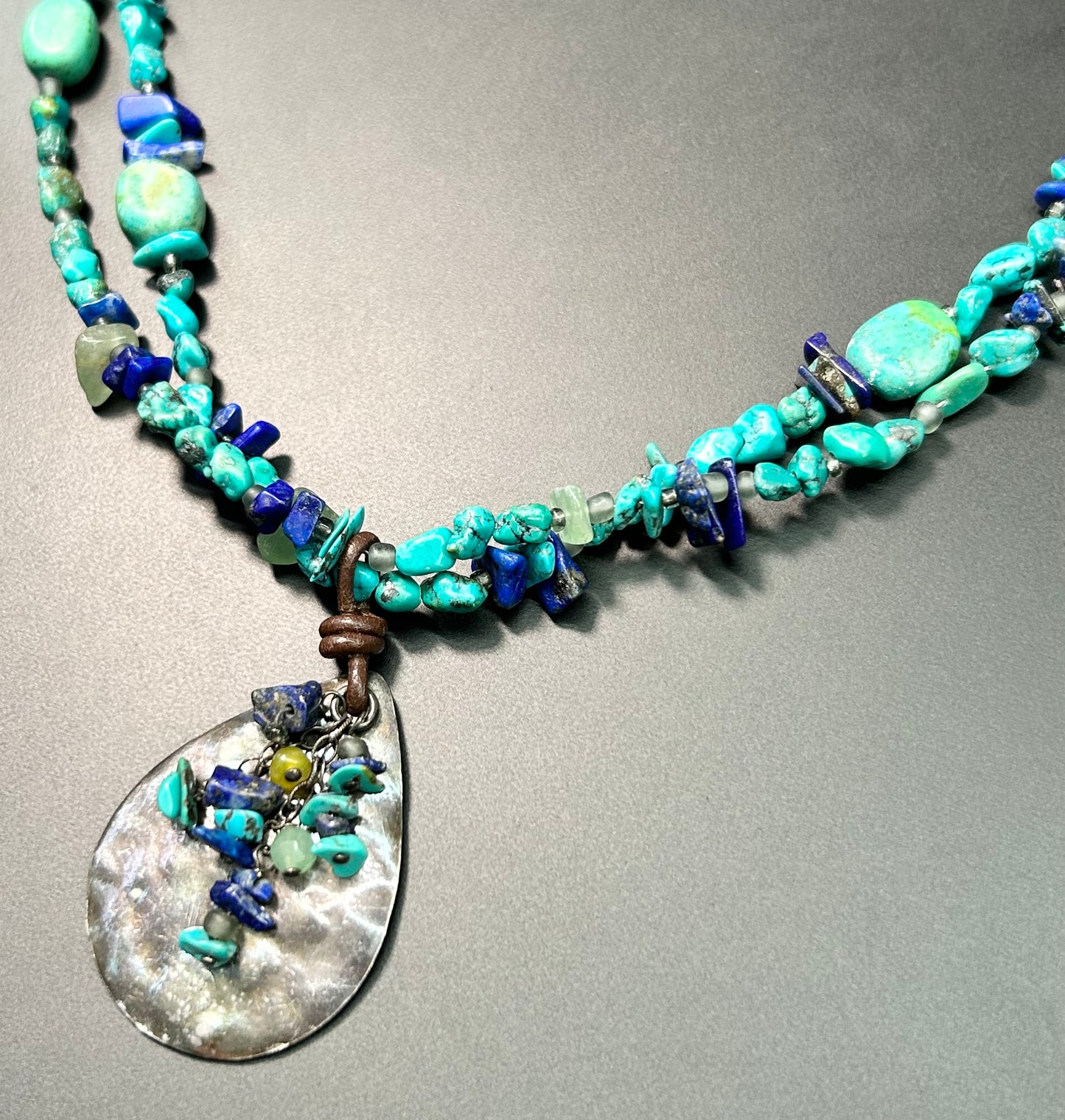 Peyote Bird Sterling Silver Turquoise Necklace