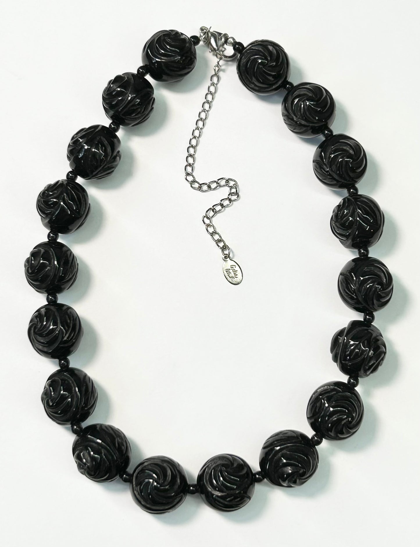 Cookie Lee Carved Bead Necklace