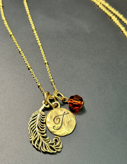 Initial T Necklace