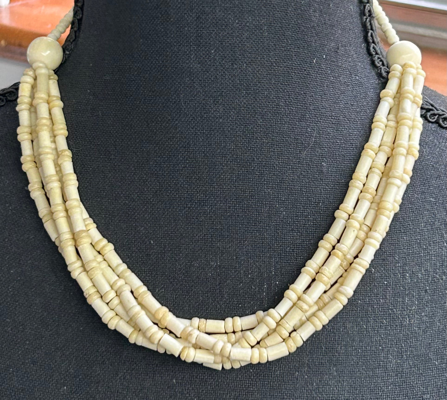 Multi Strand Bone Necklace