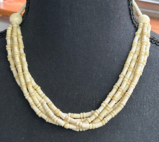 Multi Strand Bone Necklace