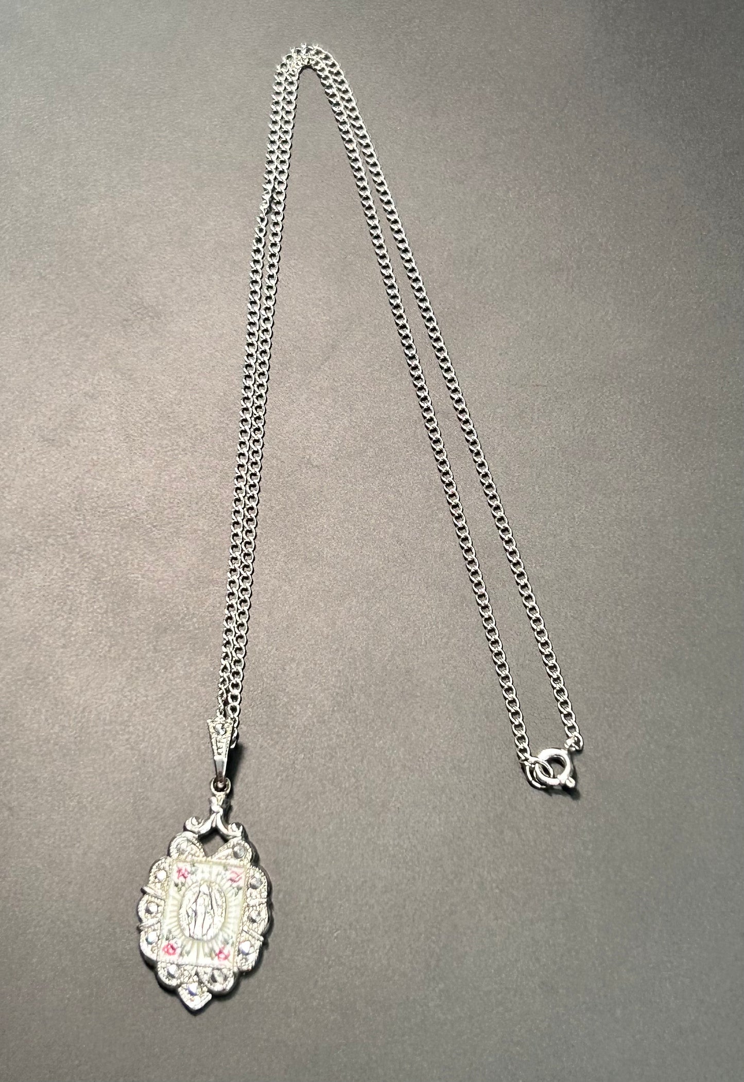 Sterling Silver Our Lady of Guadalupe Necklace