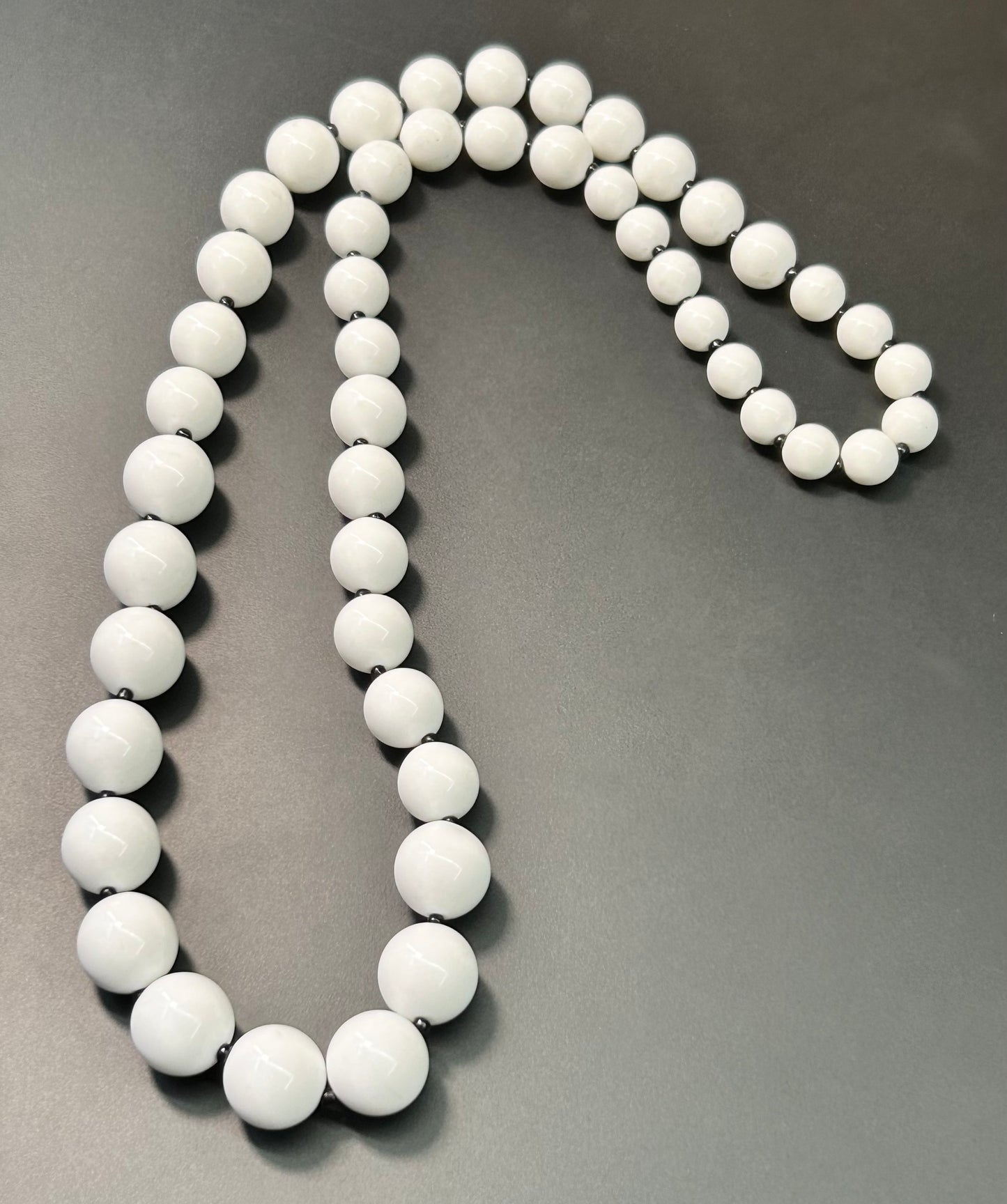 Acrylic White Bead Necklace