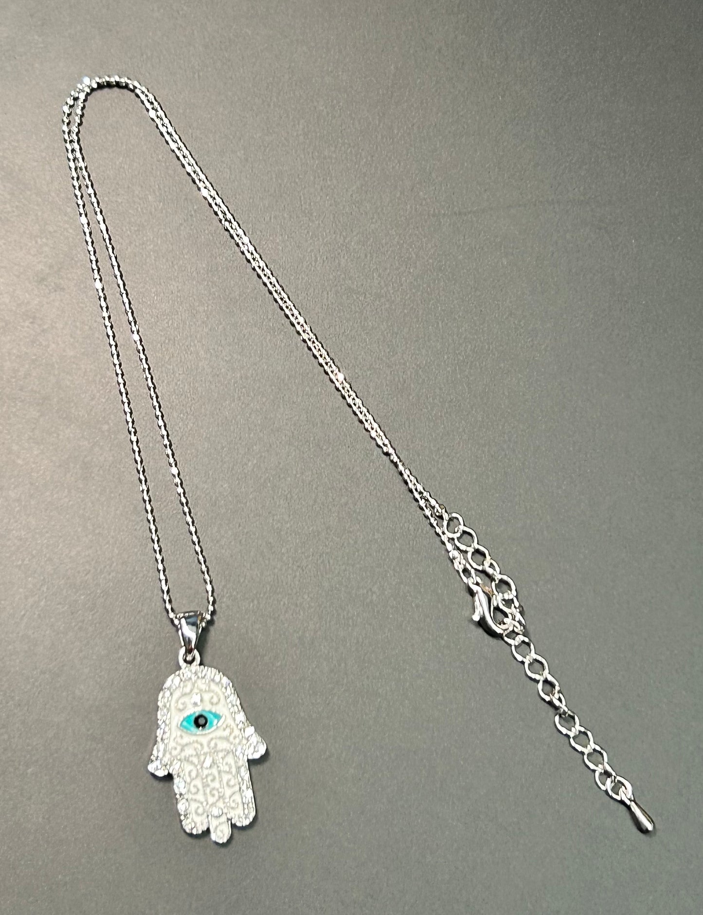 Hamsa Rhinestone Necklace