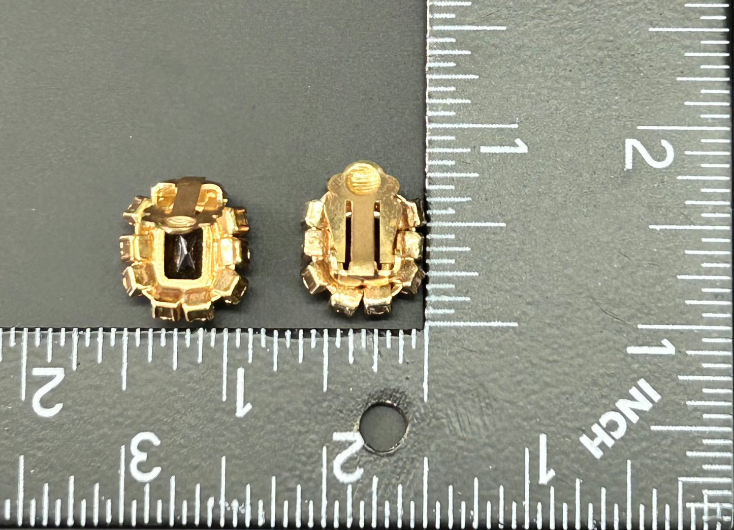 Rhinestone Clip Earrings