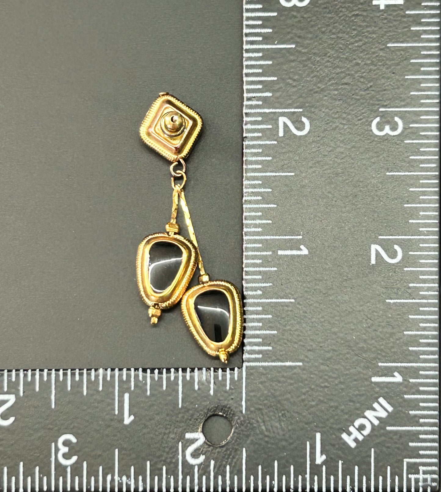 Black Enamel Earrings