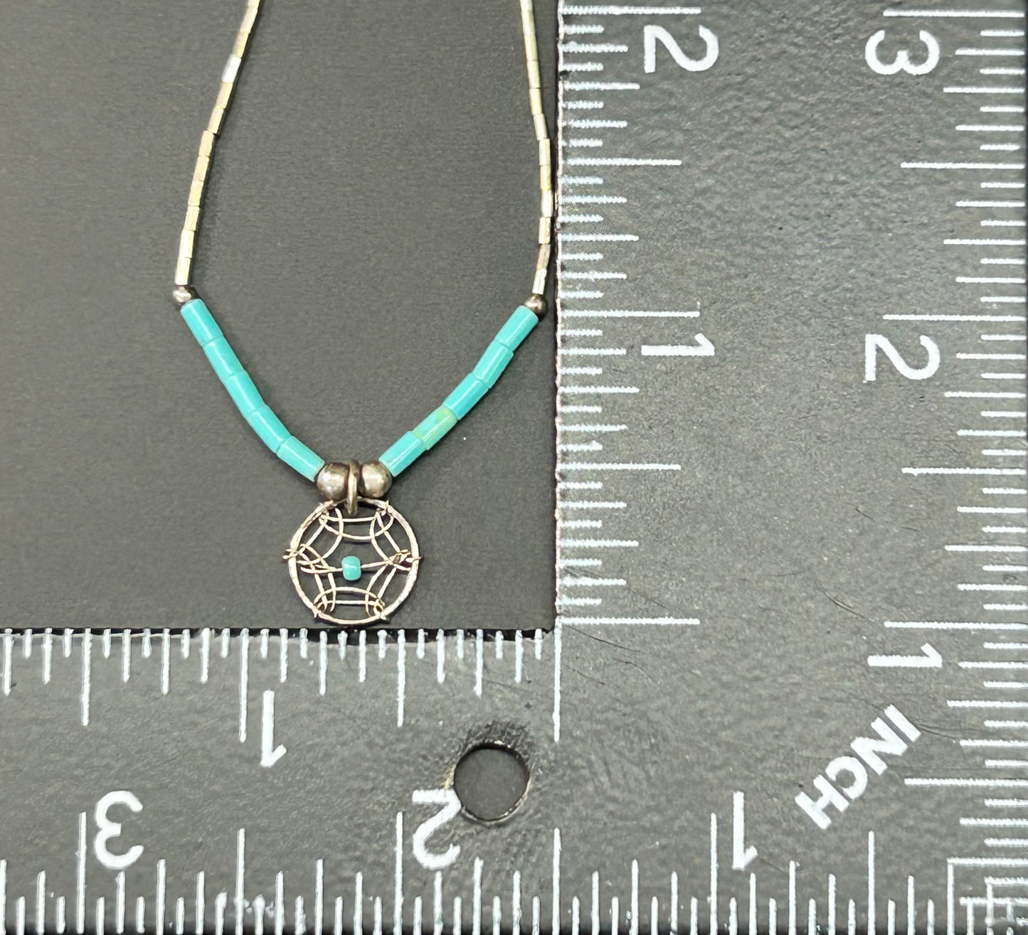 Native American Sterling Liquid Silver Necklace