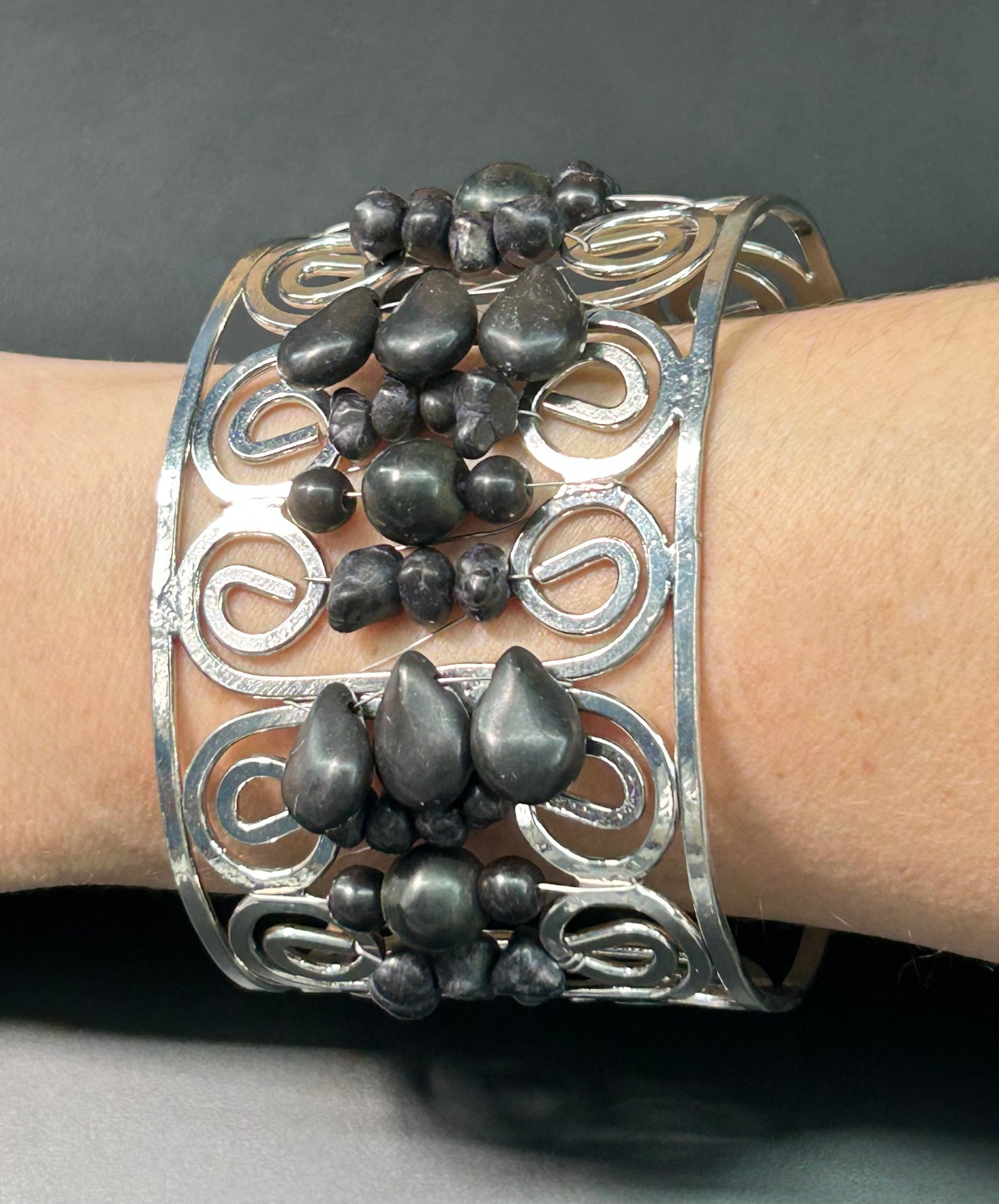 Silver Tone Bead Bracelet