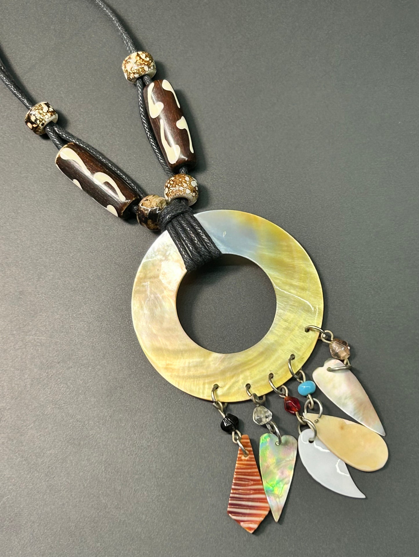 Shell & Wood Bead Necklace