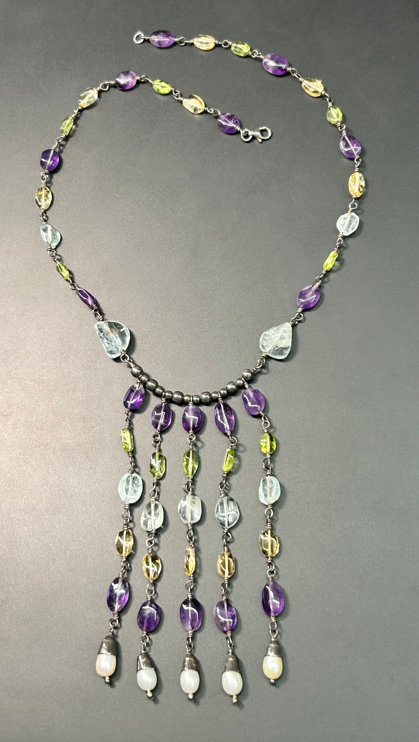 Sterling Silver Stone Necklace