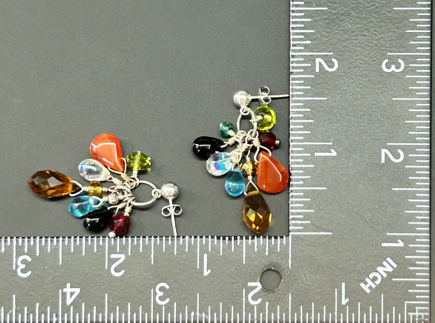 Sterling Silver Glass Earrings