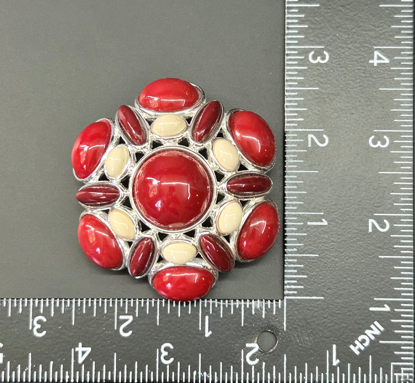 Red Resin Brooch