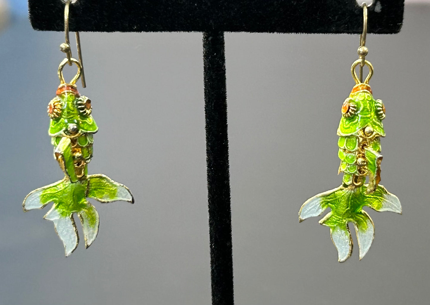 Cloisonné Koi Fish Earrings