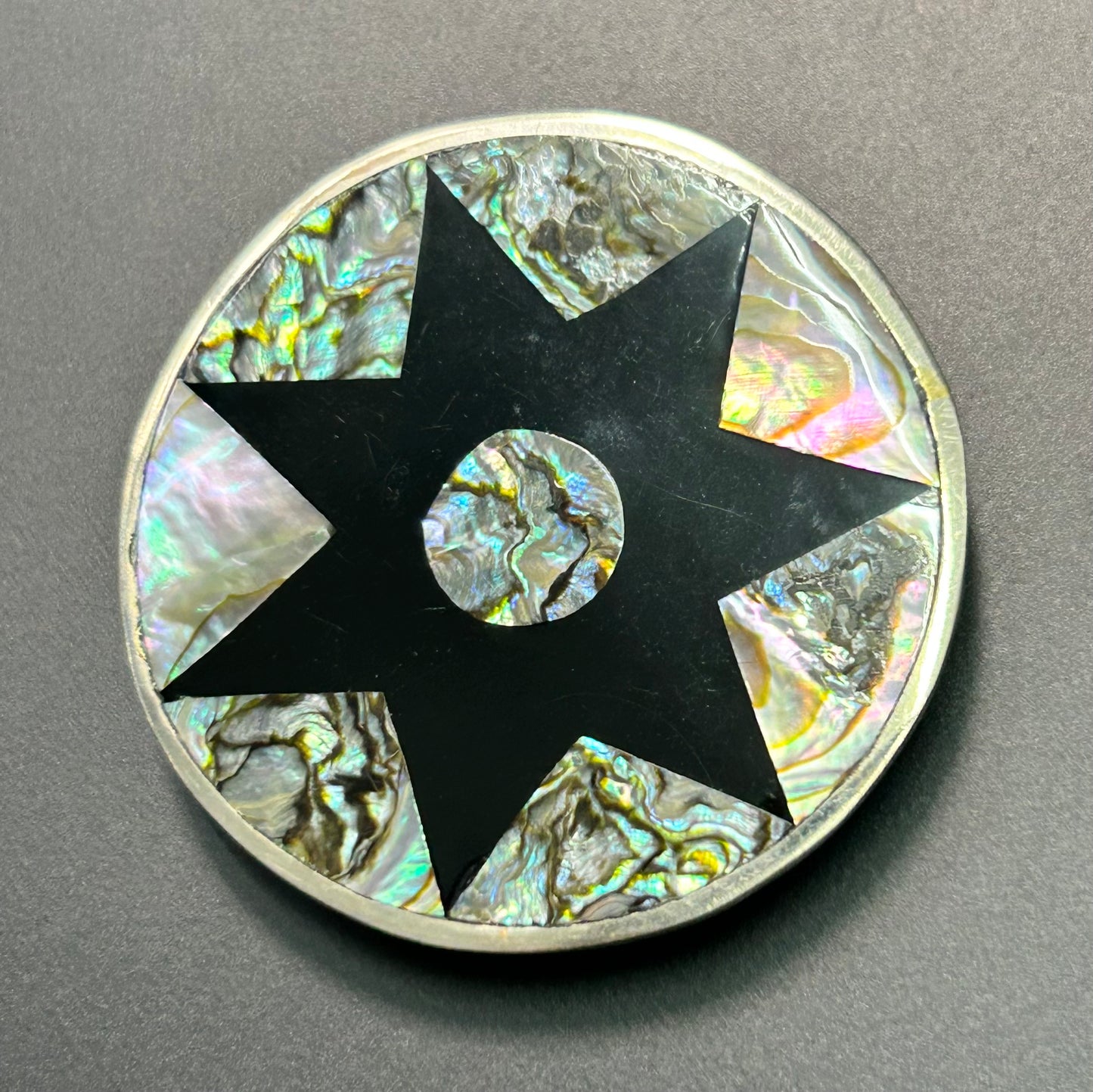 Mexico Alpaca Abalone Brooch Pendant