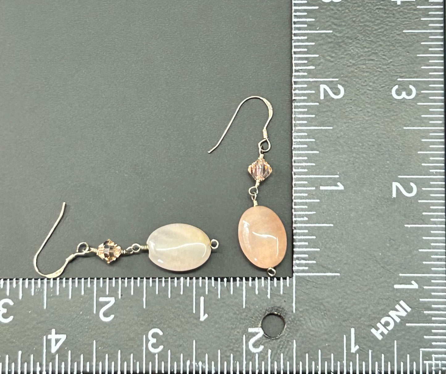 Sterling Silver Rose Quartz Earrings