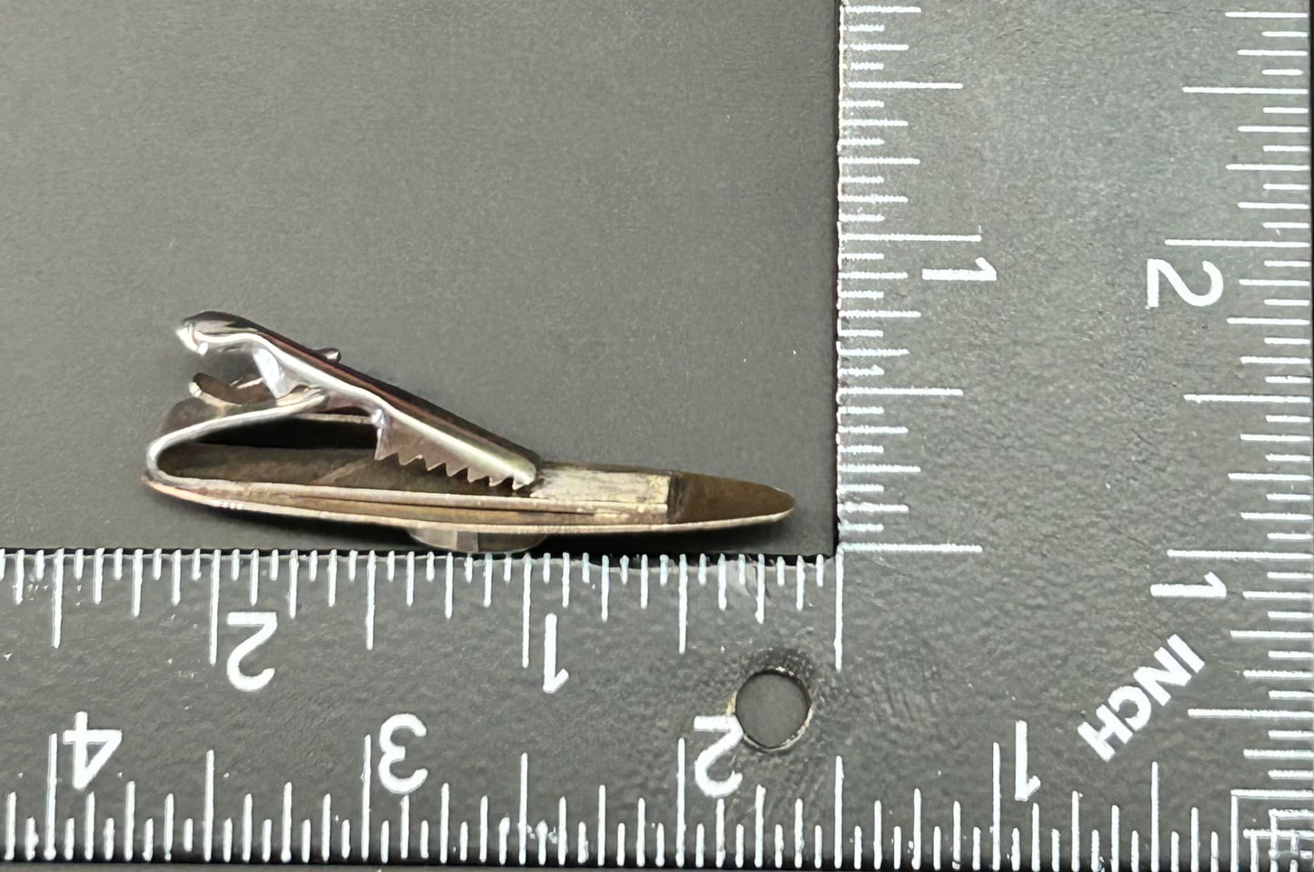 Native American Sterling Silver Turquoise Tie Clip