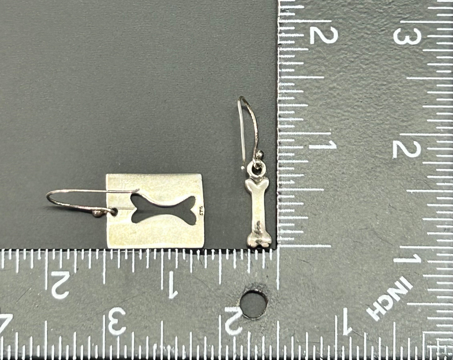 Sterling Silver Bone Earrings