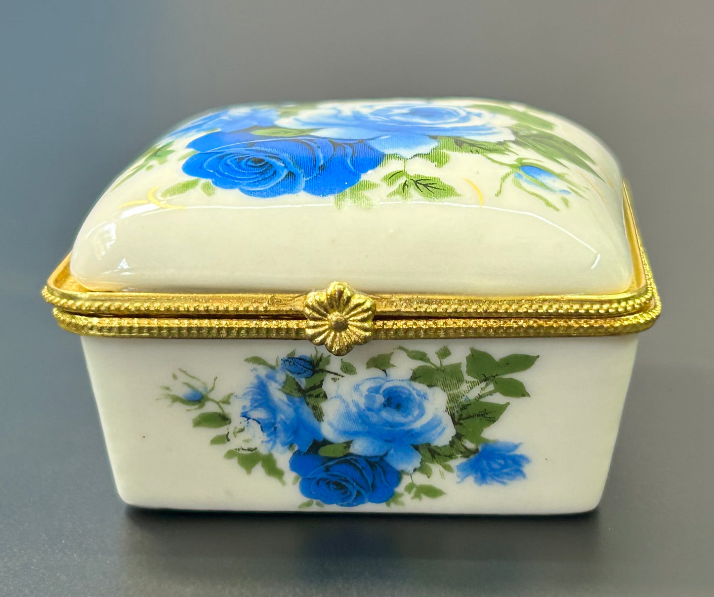 Porcelain Rose Trinket Box