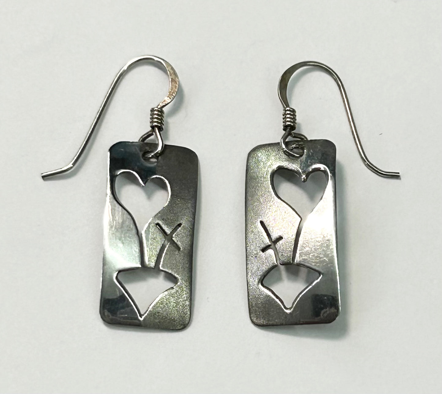 Sterling Silver Cross Earrings