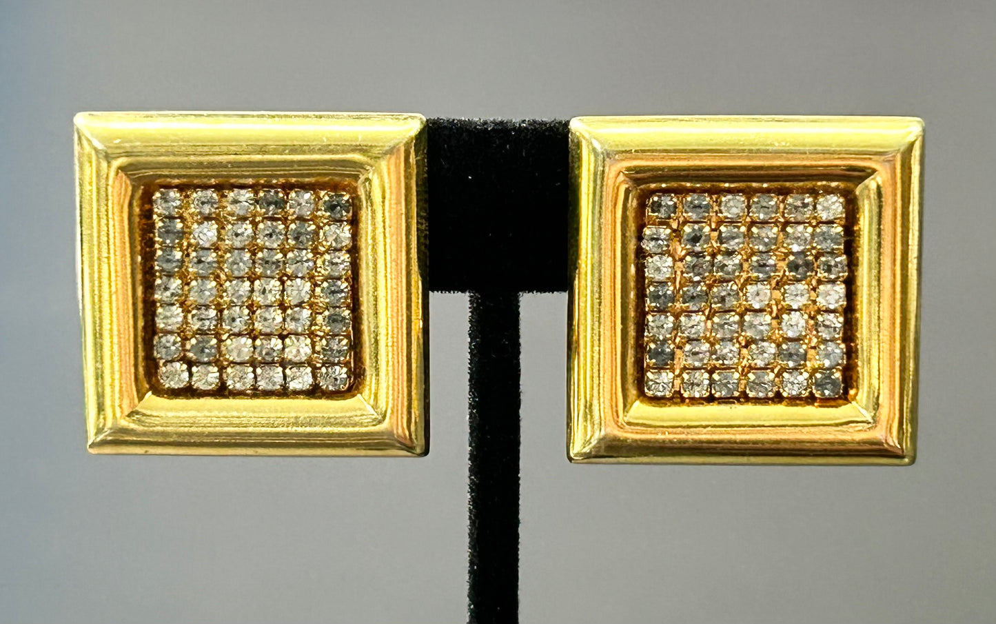 Roxanne Assoulin Rhinestone Clip Earrings
