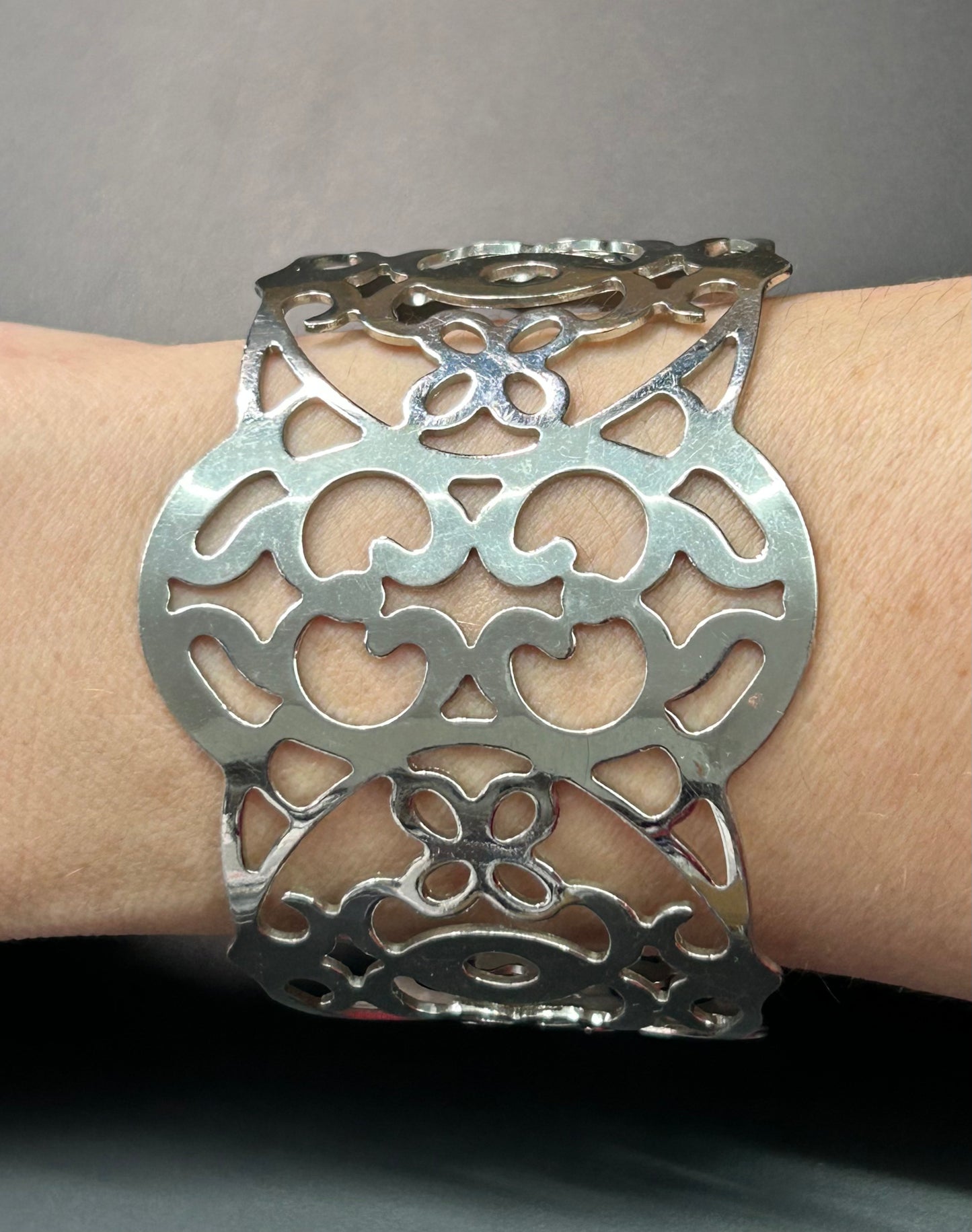 Silver Tone Cuff Bracelet
