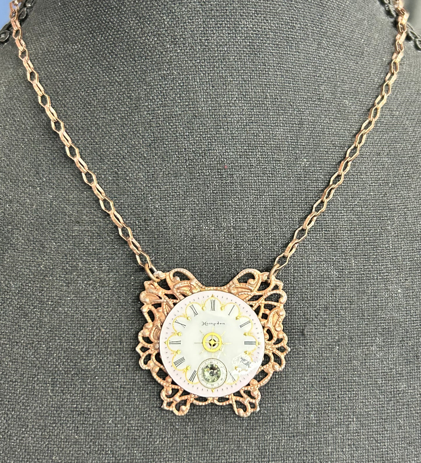 Steampunk Clock Face Necklace