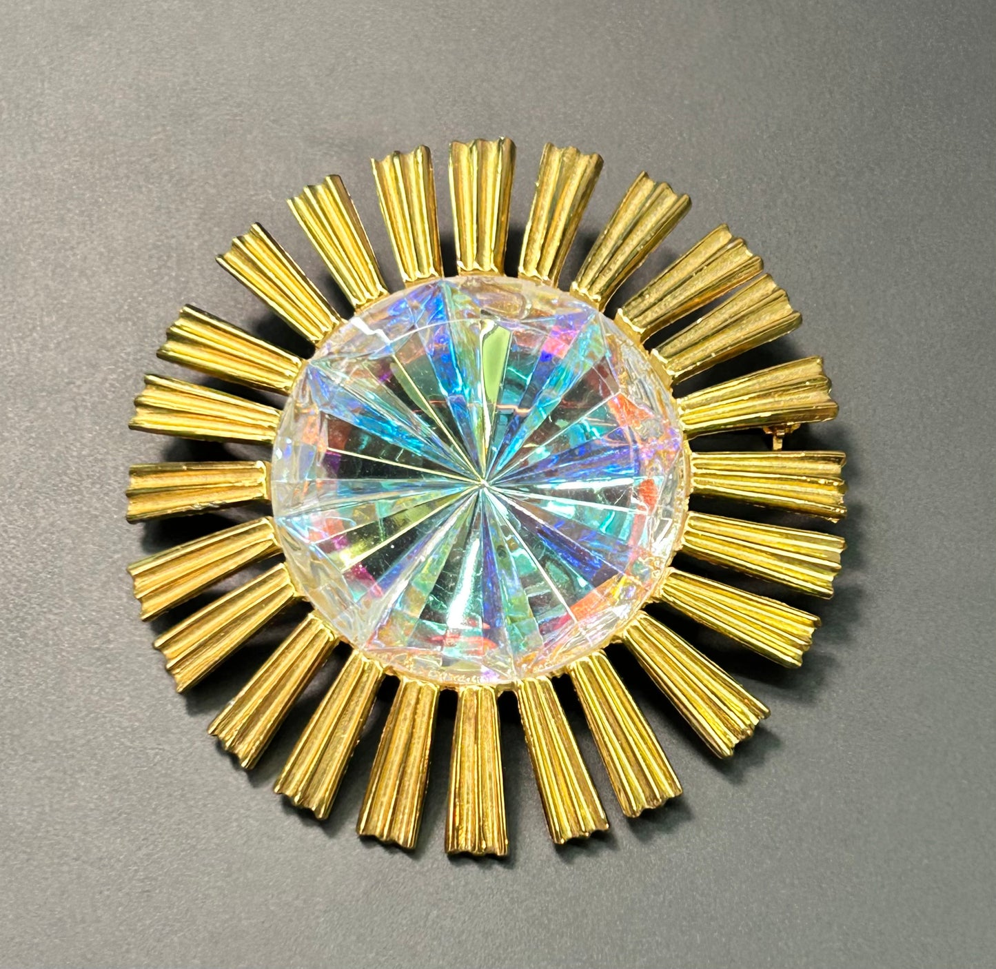 Jeanne Vintage Sunburst Brooch
