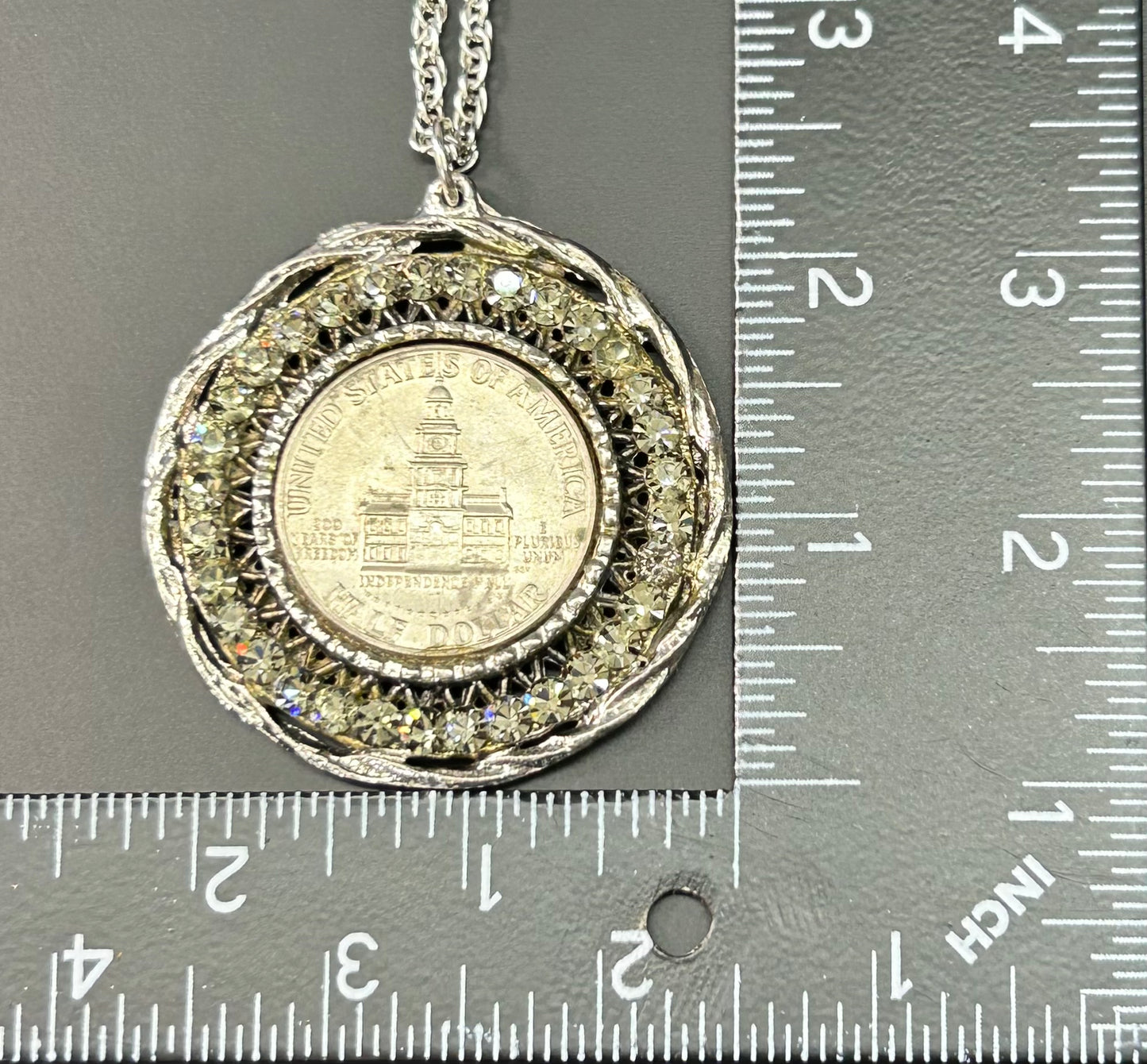 Bicentennial Kennedy Half Dollar Coin Necklace