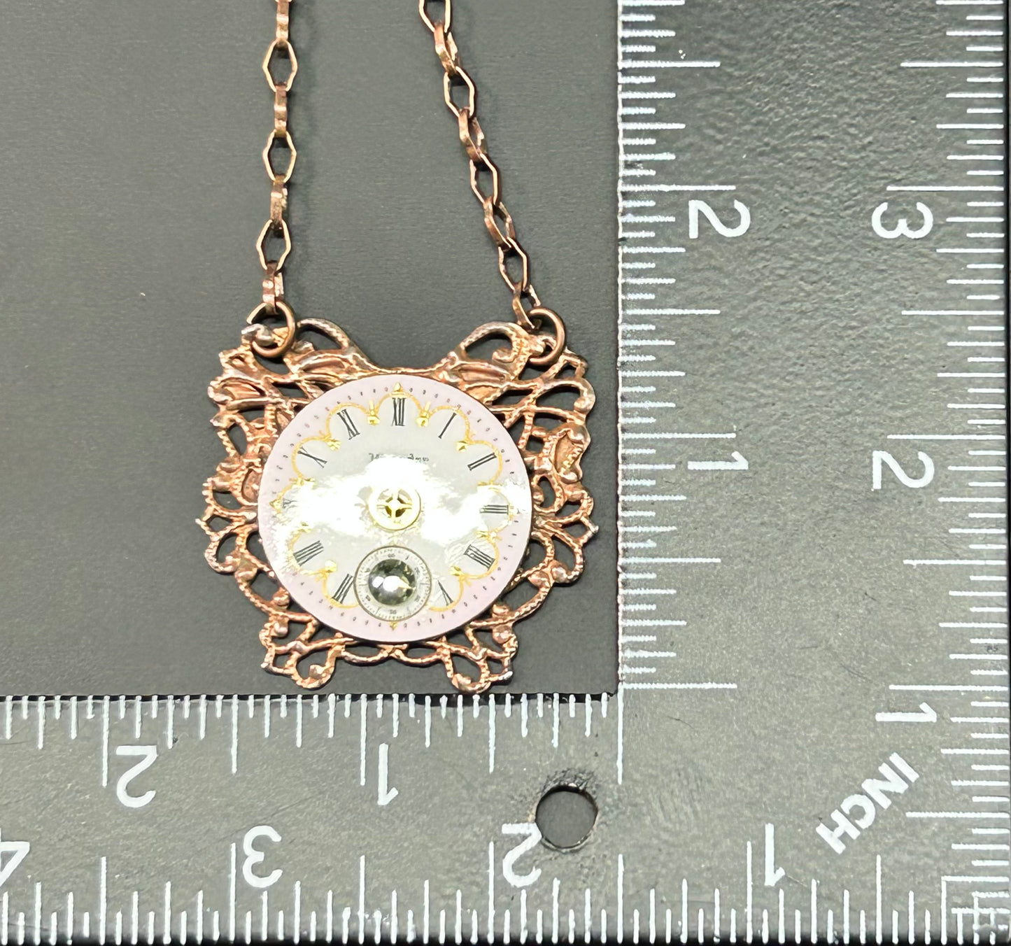 Steampunk Clock Face Necklace