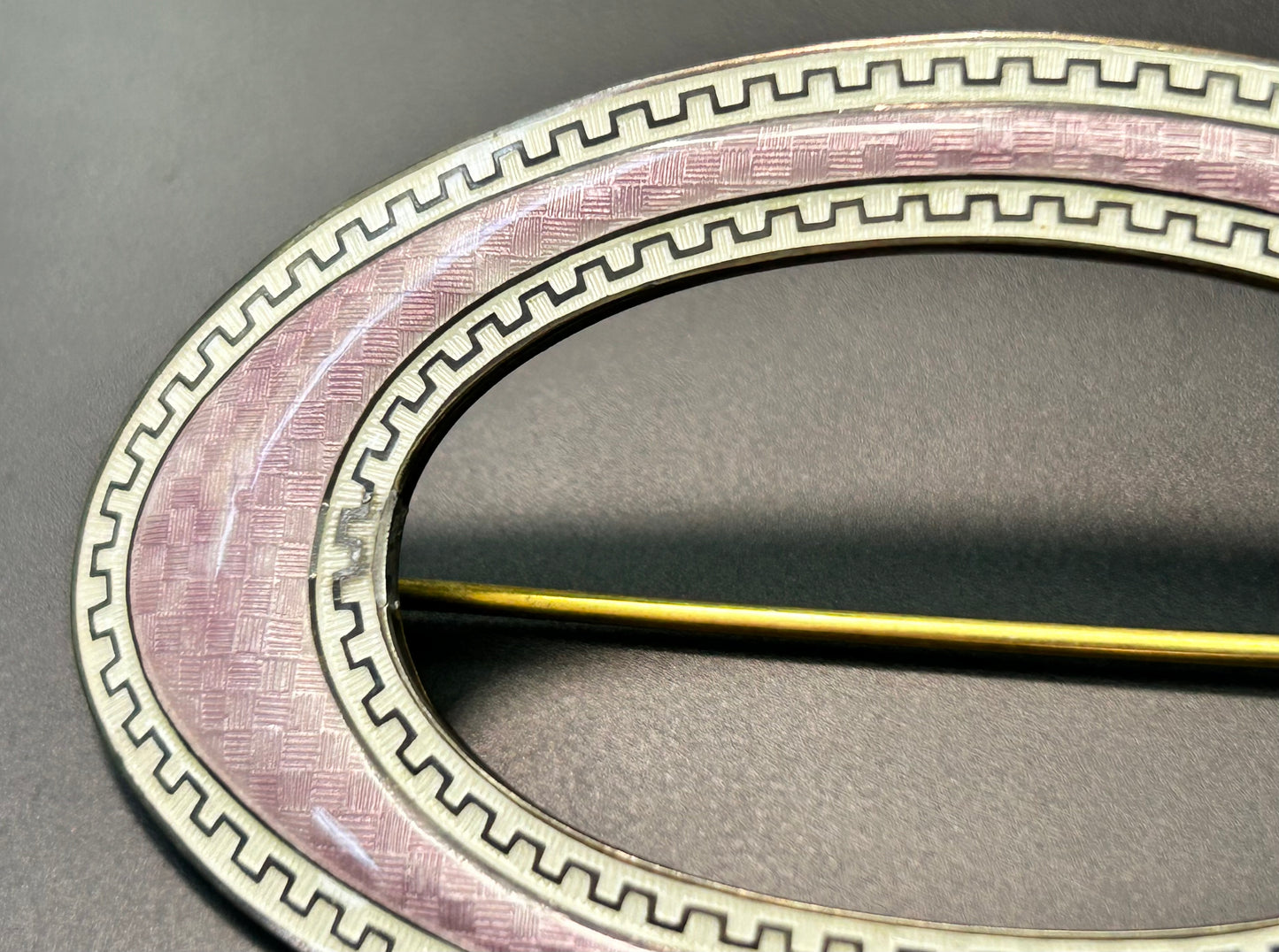 Antique Sterling Silver Sash Brooch